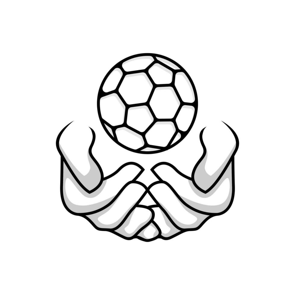 hand- bal logo ontwerp vector sjabloon