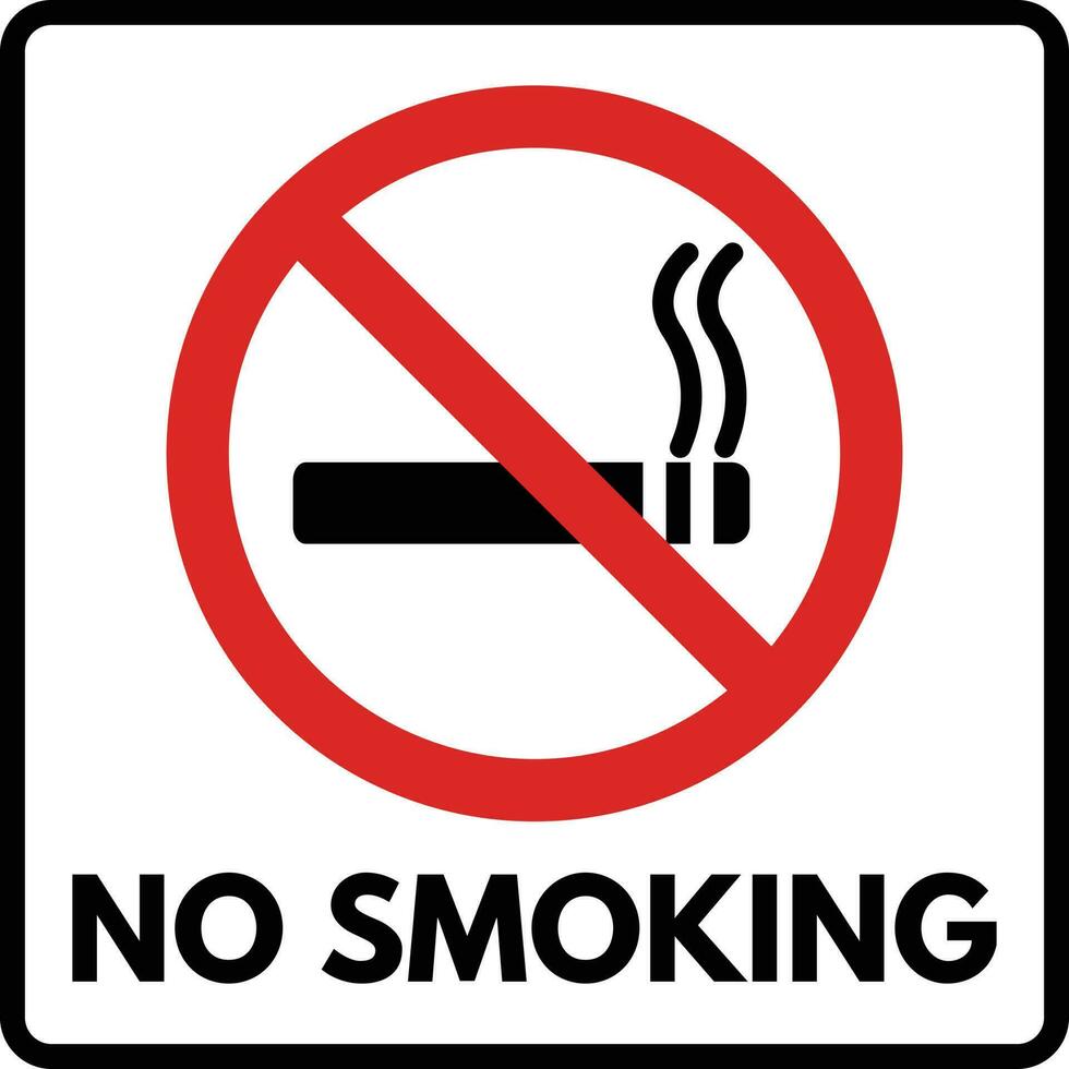 Nee roken sigaret teken vector geïsoleerd Aan wit achtergrond
