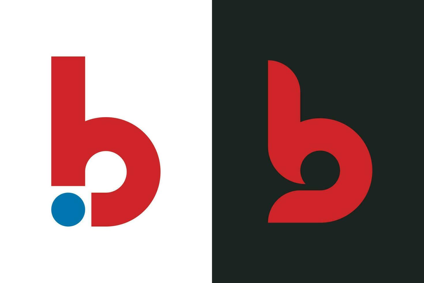 b logo met minimalistisch ontwerp vector