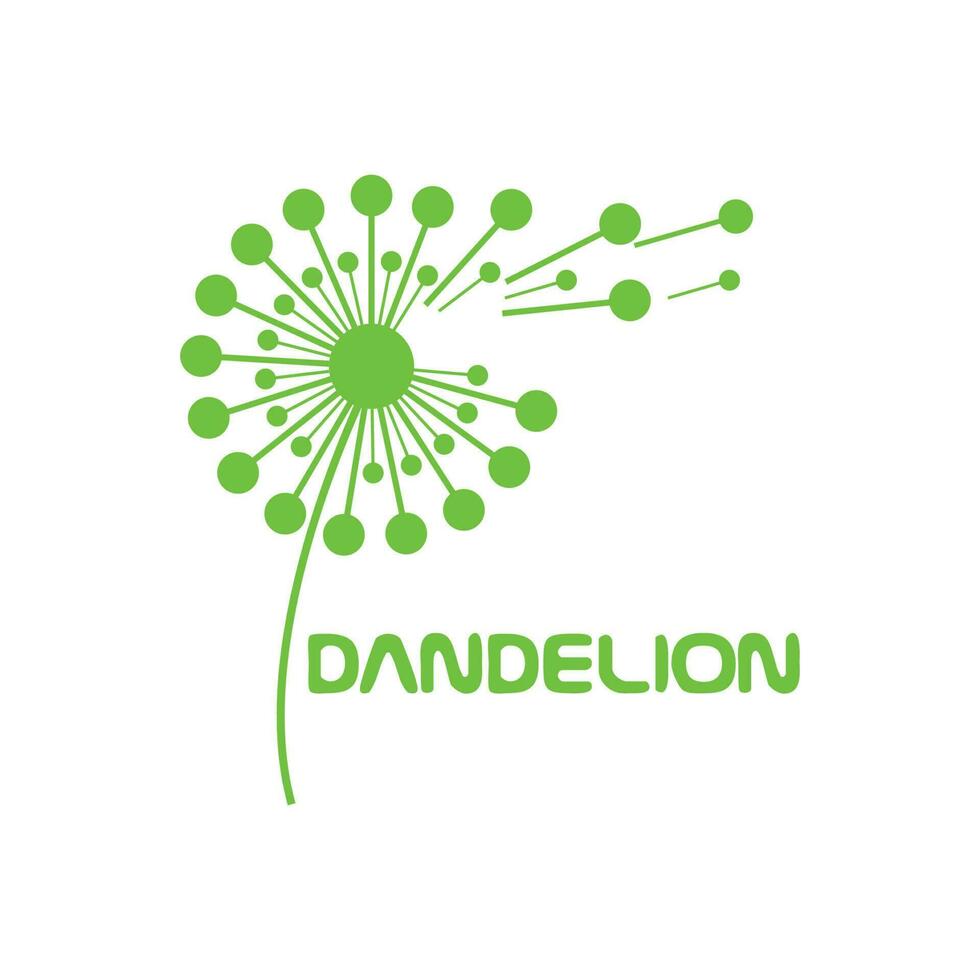 paardebloem bloem logo vector en symbool sjabloon