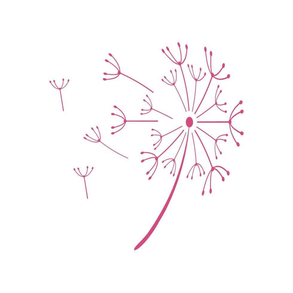 paardebloem bloem logo vector en symbool sjabloon