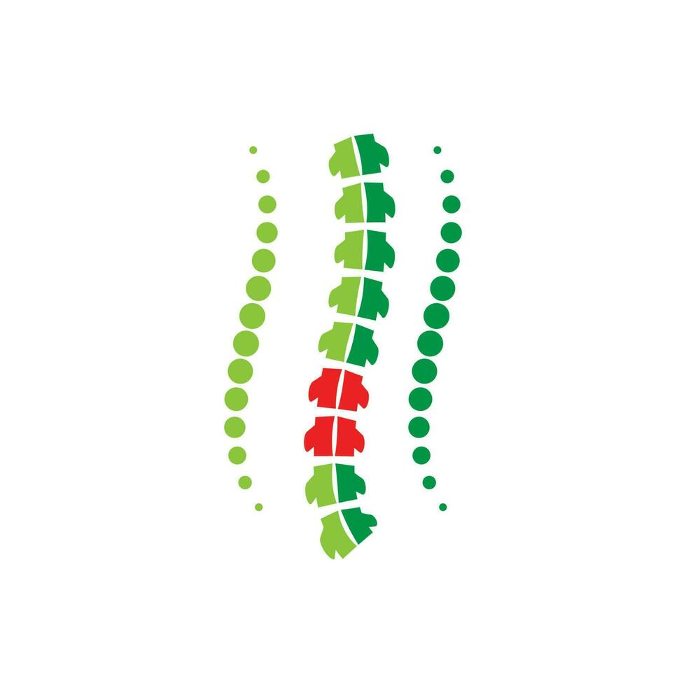 wervelkolom diagnostiek symbool logo sjabloon vector illustratie ontwerp