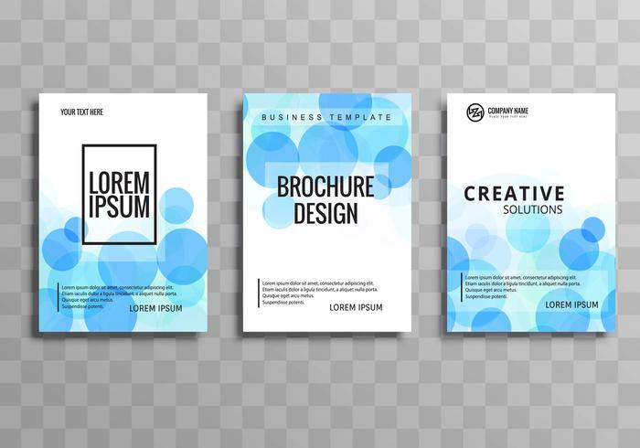 Mooie cirkel zakelijke brochure sjabloon set vector