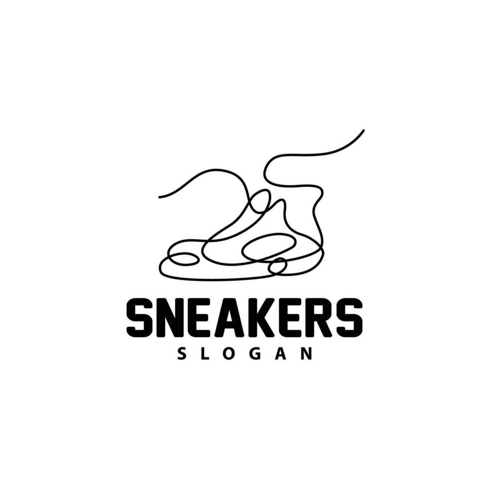 schoenen logo, schoenen ontwerp gemakkelijk minimalistische lijn stijl, mode merk vector, icoon illustratie vector