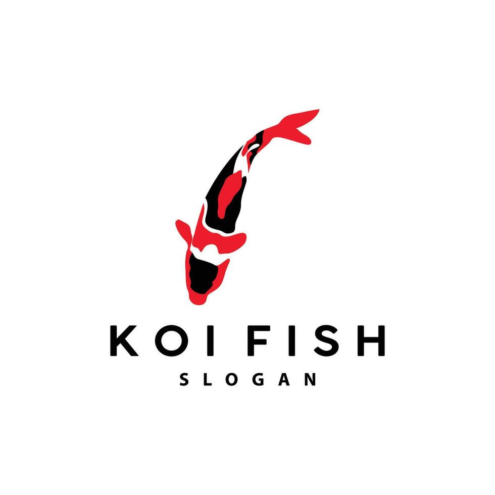 koi vis logo ontwerp, sier- vis vector, aquarium ornament illustratie merk Product vector