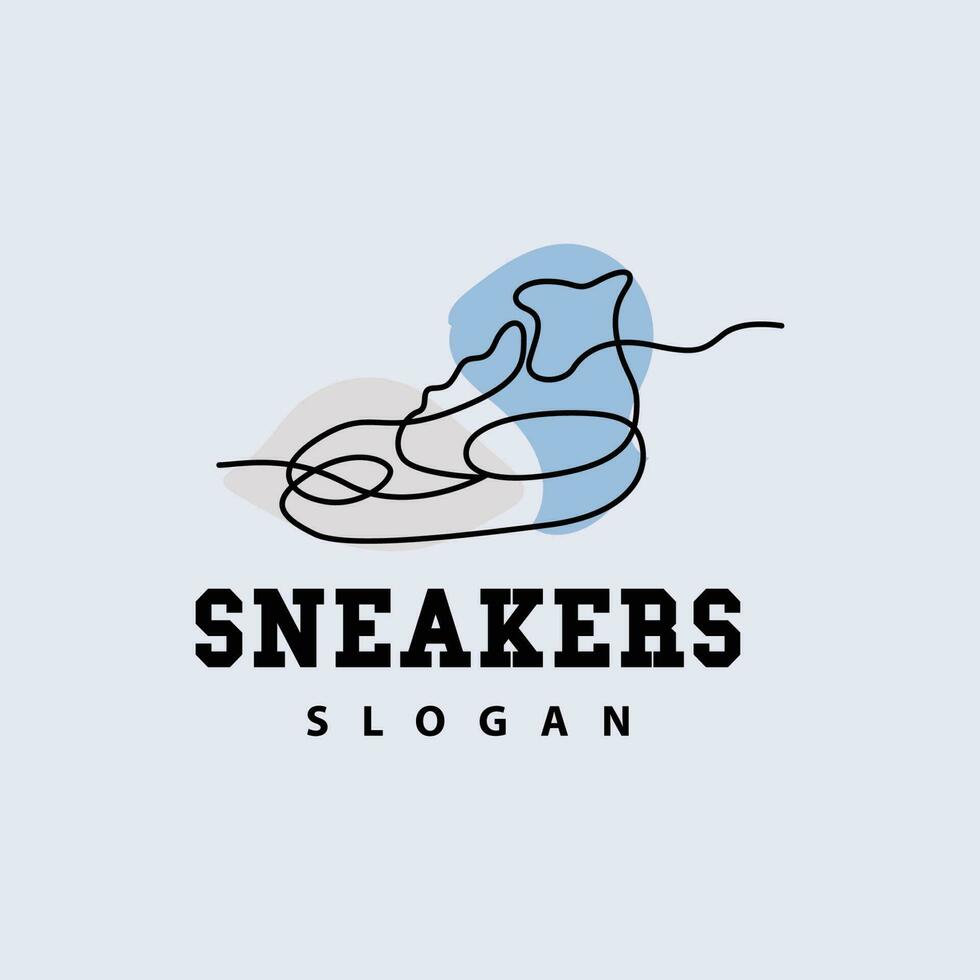 schoenen logo, schoenen ontwerp gemakkelijk minimalistische lijn stijl, mode merk vector, icoon illustratie vector