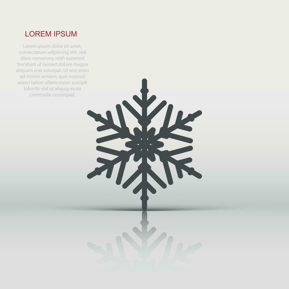 sneeuwvlok icoon in vlak stijl. sneeuw vlok winter vector illustratie Aan geïsoleerd achtergrond. Kerstmis sneeuwval ornament bedrijf concept.