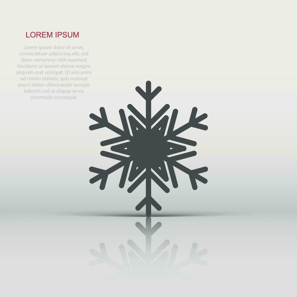 sneeuwvlok icoon in vlak stijl. sneeuw vlok winter vector illustratie Aan geïsoleerd achtergrond. Kerstmis sneeuwval ornament bedrijf concept.