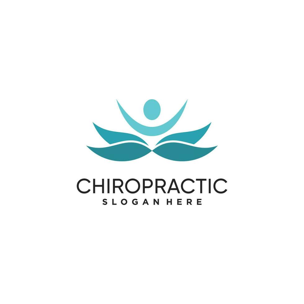 chiropractie logo vector ontwerp illustratie met modern creatief concept