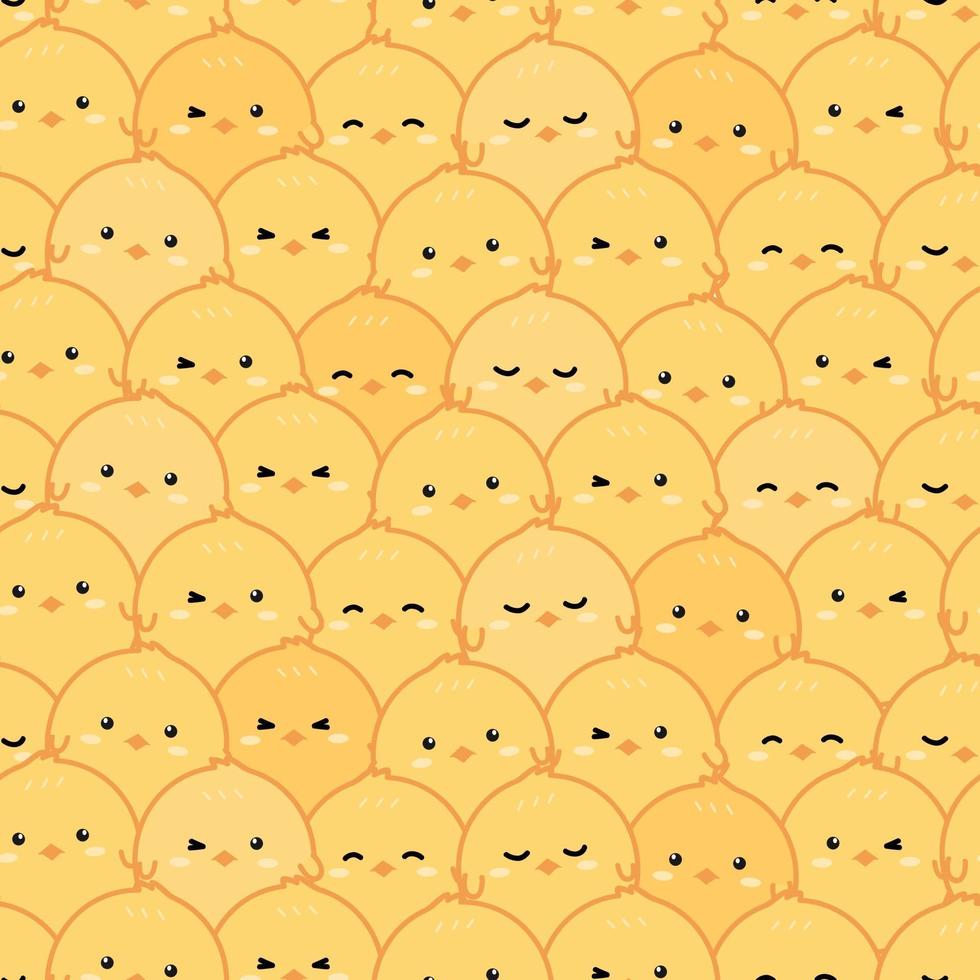 schattige kleine kip haan cartoon doodle naadloze patroon vector