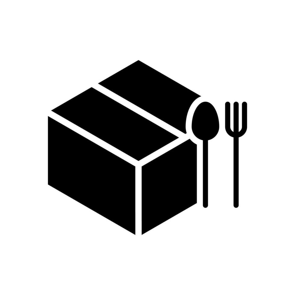 voedsel levering icoon vector. meenemen voedsel illustratie teken. snel voedsel symbool of logo. vector