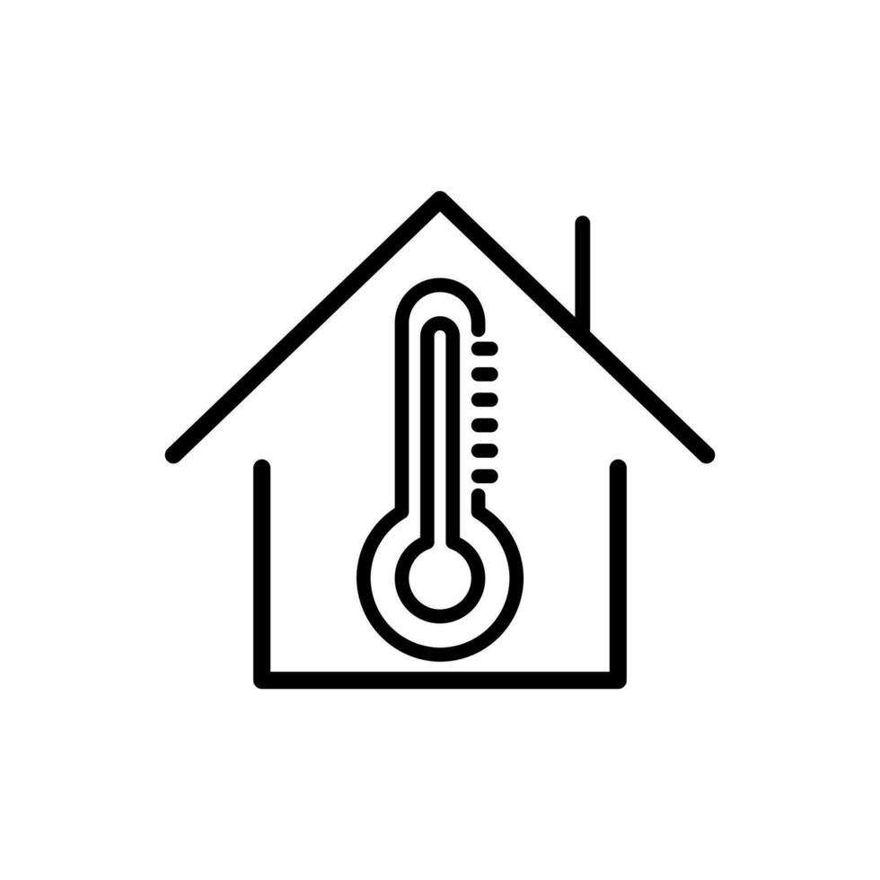 thermometer icoon vector. temperatuur illustratie teken. warmte symbool of logo. vector