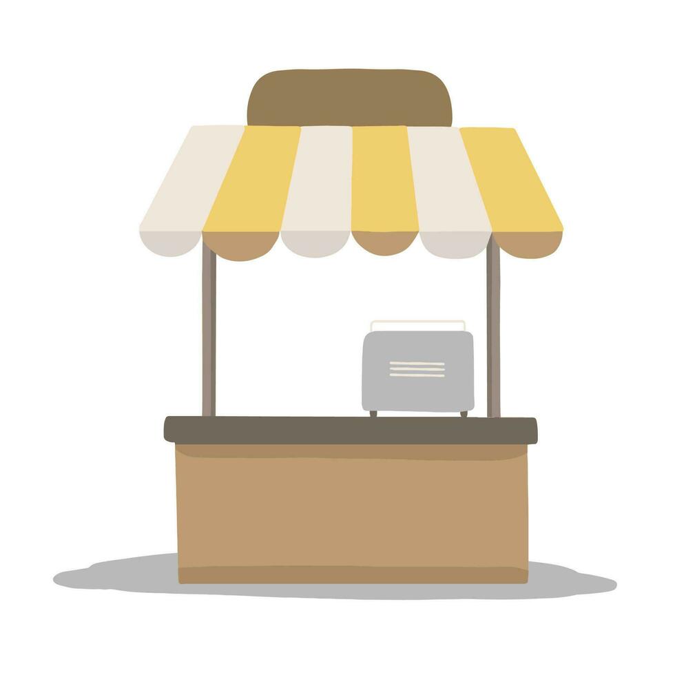 kiosk koffie winkel. koffie cafe, bakkerij winkel. vector