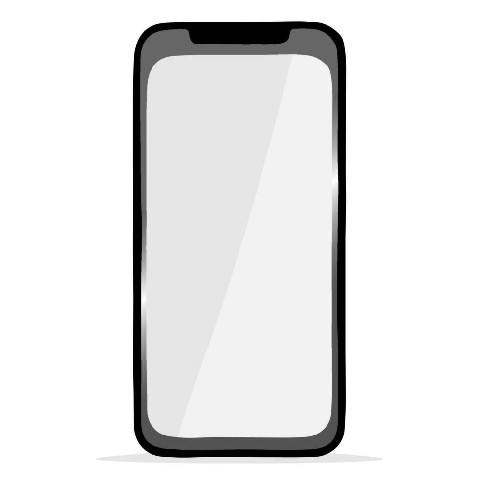 3d smartphone mockups Scherm. mobiel, mobiele telefoon scherm kader met zwart scherm sjabloon voor presentatie vector