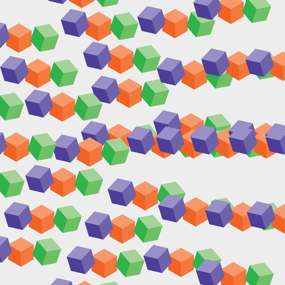 3D-kleurrijke kubussen patroon vector