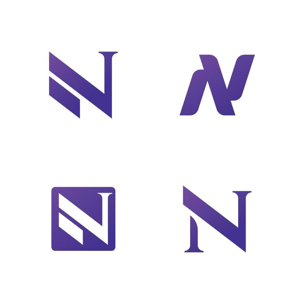 brief n logo vector sjabloon element