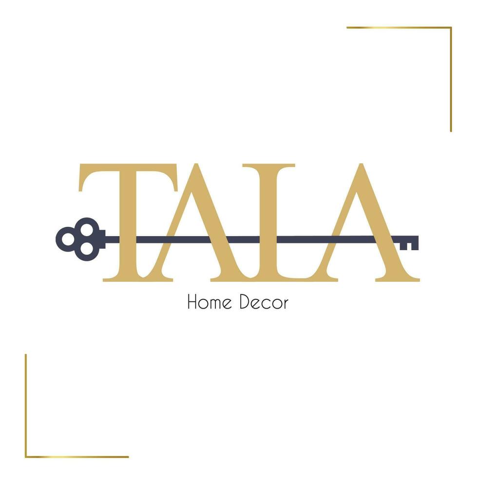 modern tala huis decor logo ontwerp sleutel symbool vrij vector ontwerp illustratie