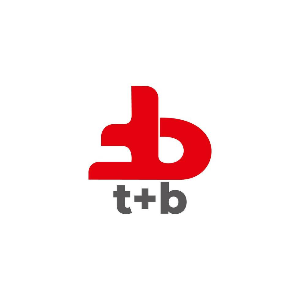 brief tb symbool beweging curves gemakkelijk ontwerp logo vector