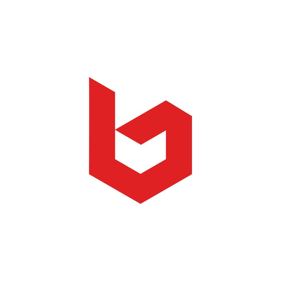 brief bv gemakkelijk meetkundig logo vector