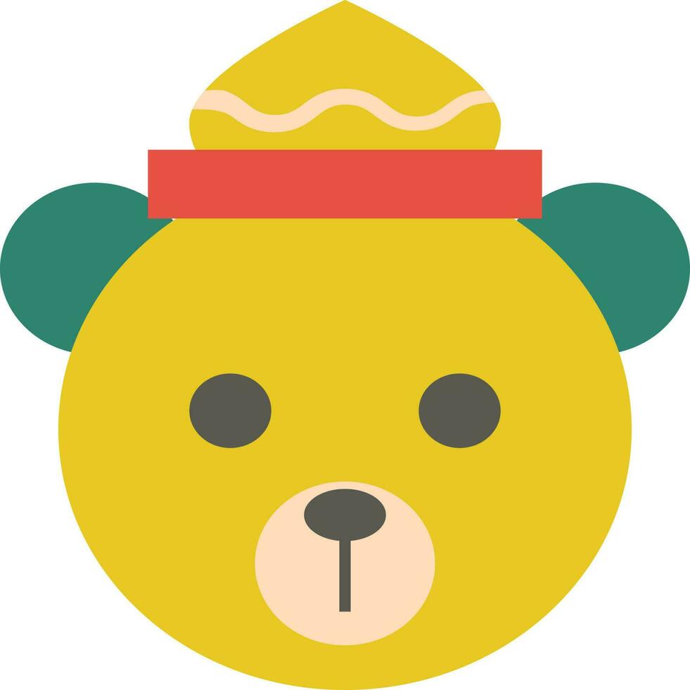 karakter van teddy beer gezicht. vector