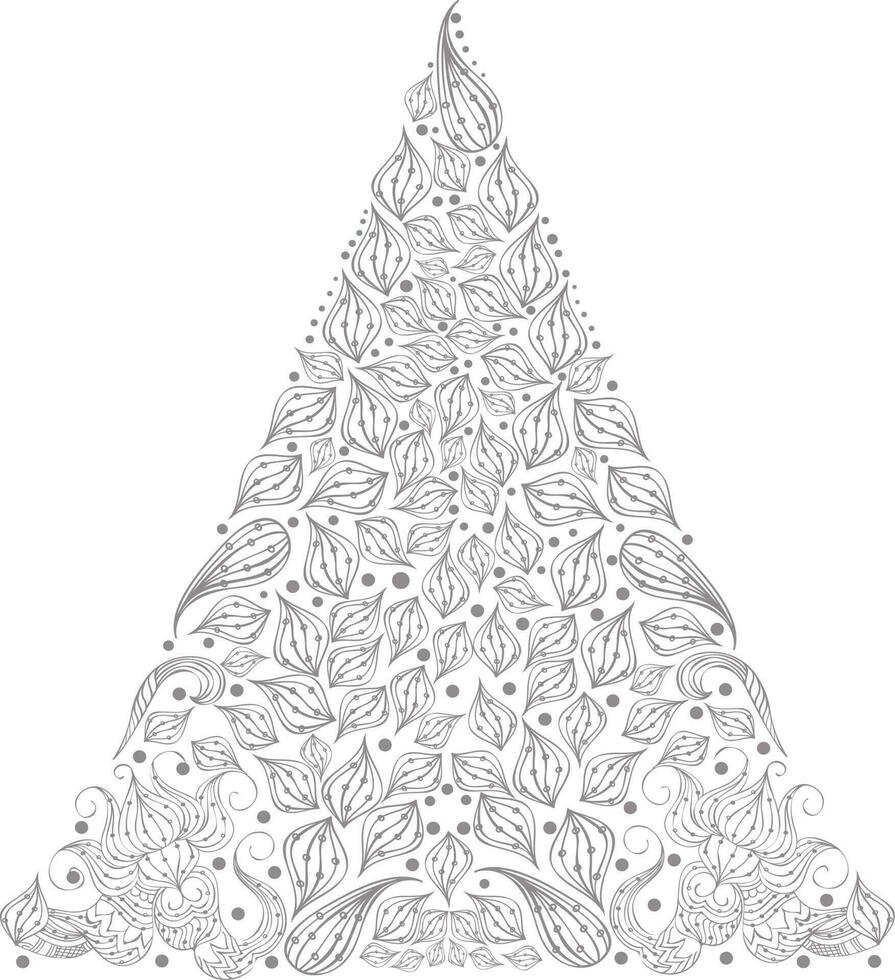 creatief Kerstmis boom gemaakt met bloemen element. vector