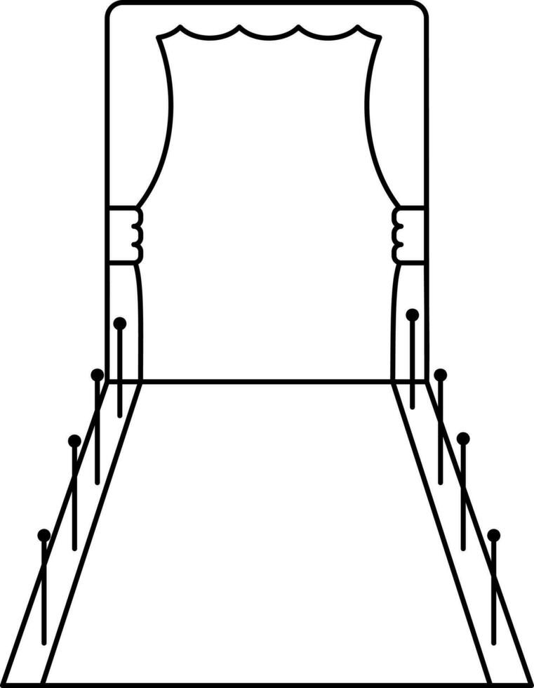 bioscoop of theater tafereel icoon in hartinfarct. vector