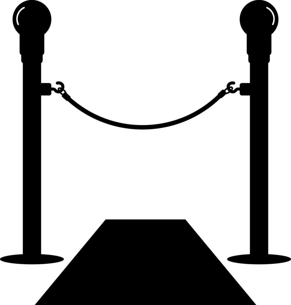 silhouet stijl van bioscoop barrière icoon voor stoppen concept. vector
