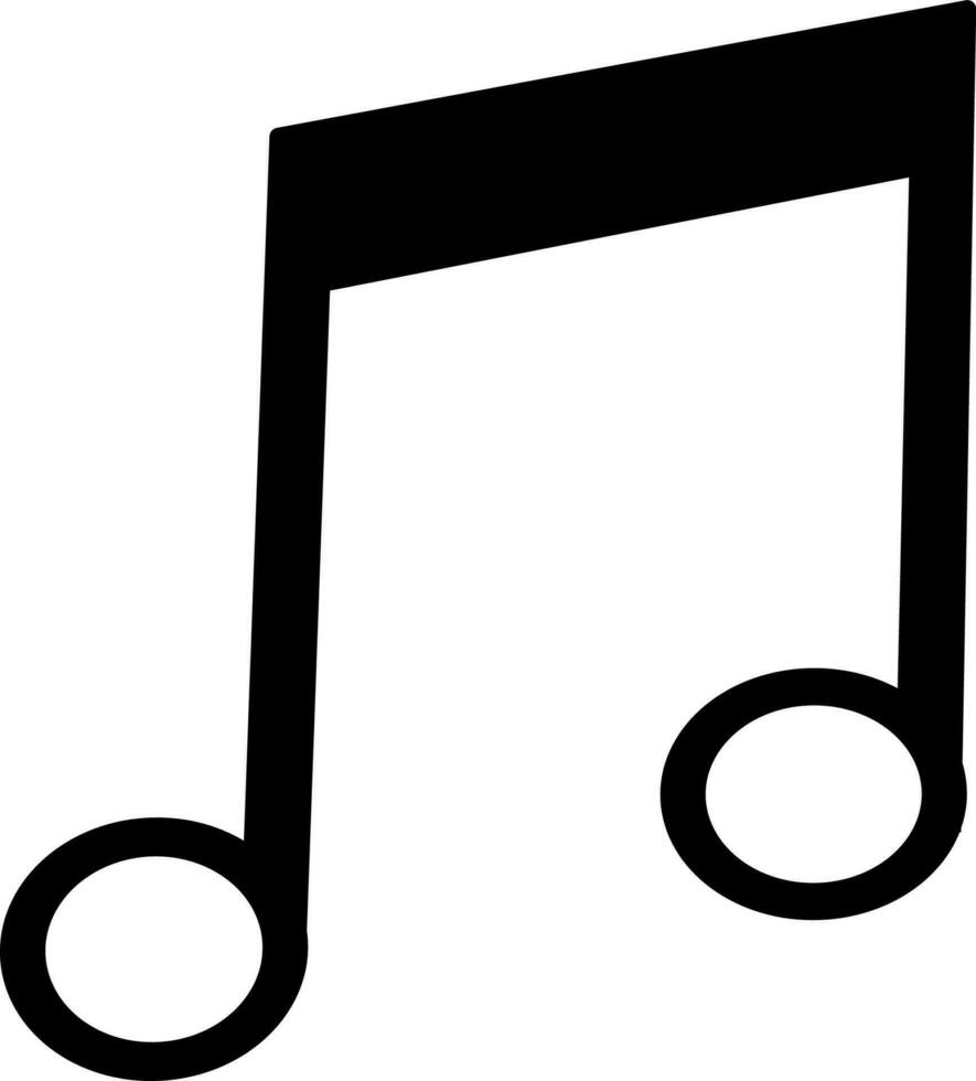 illustratie van mp3 icoon voor muziek- audio teken in zwart. vector