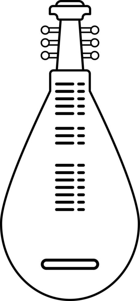 icoon van shanisen en biwa voor muziek- instrument. vector