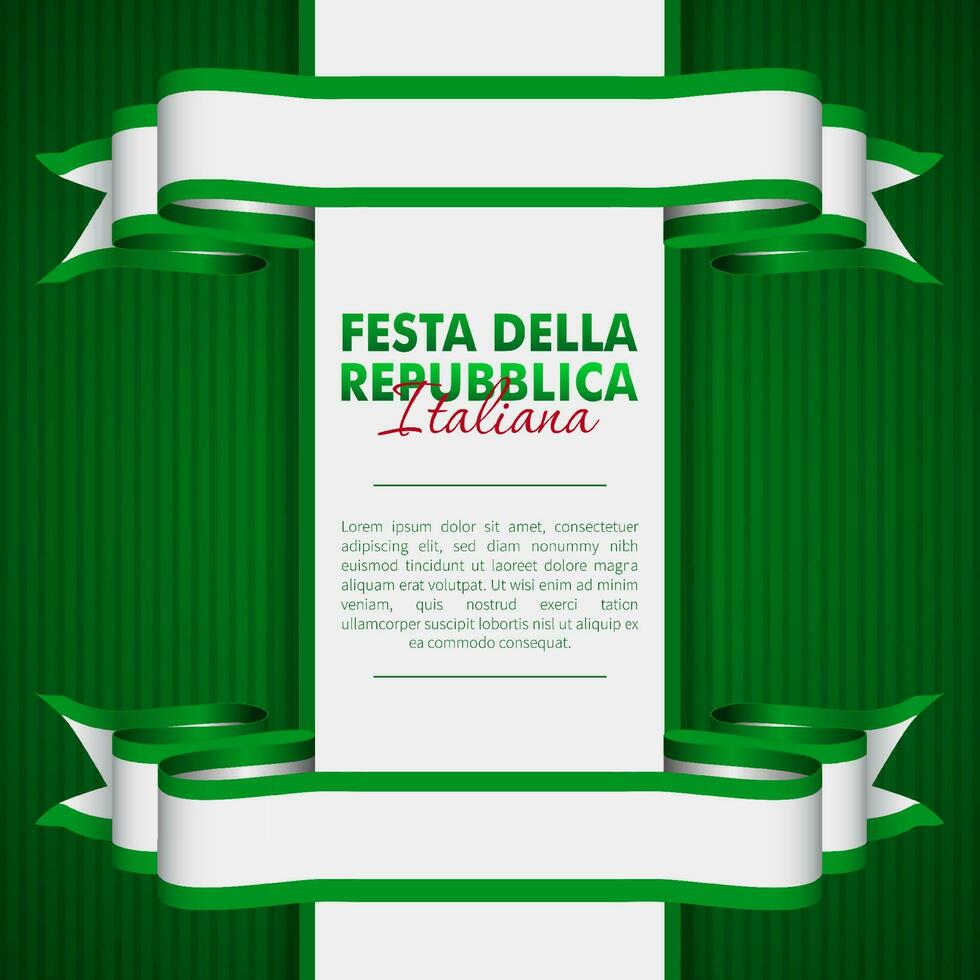 festa della repubblica Italiaans, 2 giungno, Italië republiek dag 2 juni, Italië nationaal vlag. viering achtergrond vector