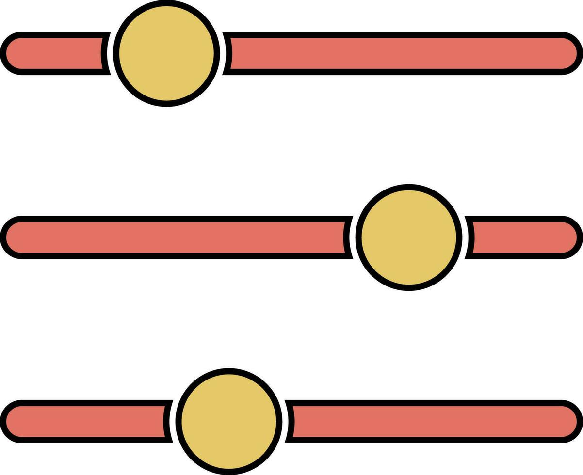 schuif bar, ui, eq icoon in vlak stijl. vector