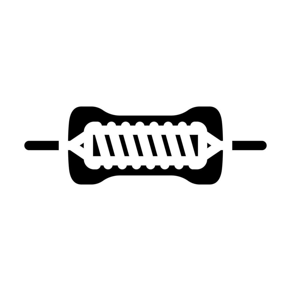 metaal film weerstand elektronisch bestanddeel glyph icoon vector illustratie