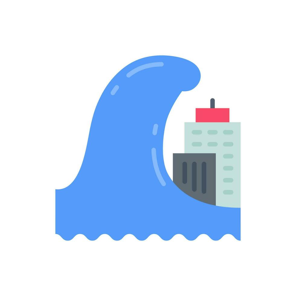 tsunami icoon in vector. illustratie vector