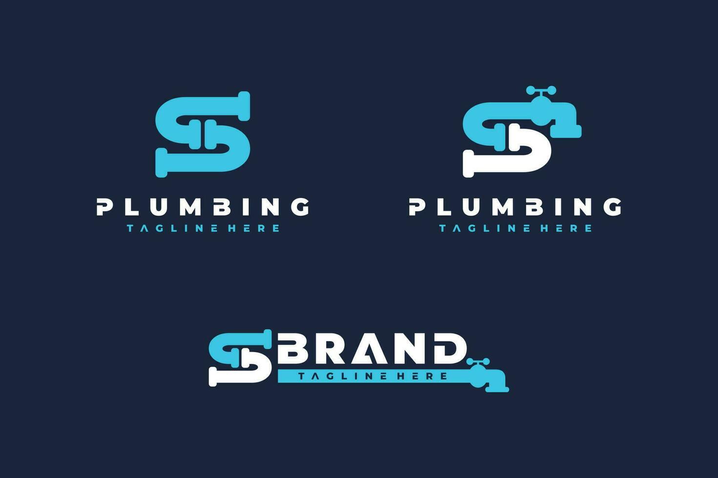 brief s pijp bundel logo vector