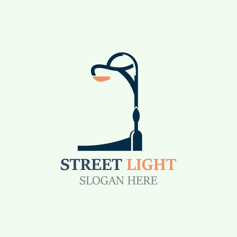 straat licht logo afbeelding, wijnoogst bliksem klassiek latern vlak element vector icoon