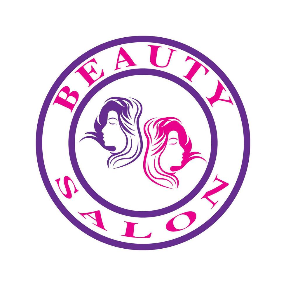 Dames schoonheid, salon, spa, haar- minimalistische logo ontwerp vector