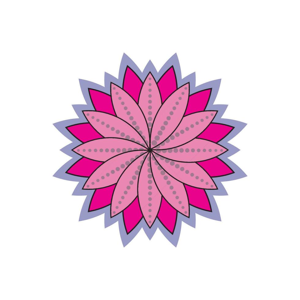 traditioneel Aziatisch kleurrijk bloemen patroon gebrandschilderd glas mozaïek- logo tegel ontwerp inspiratie vector