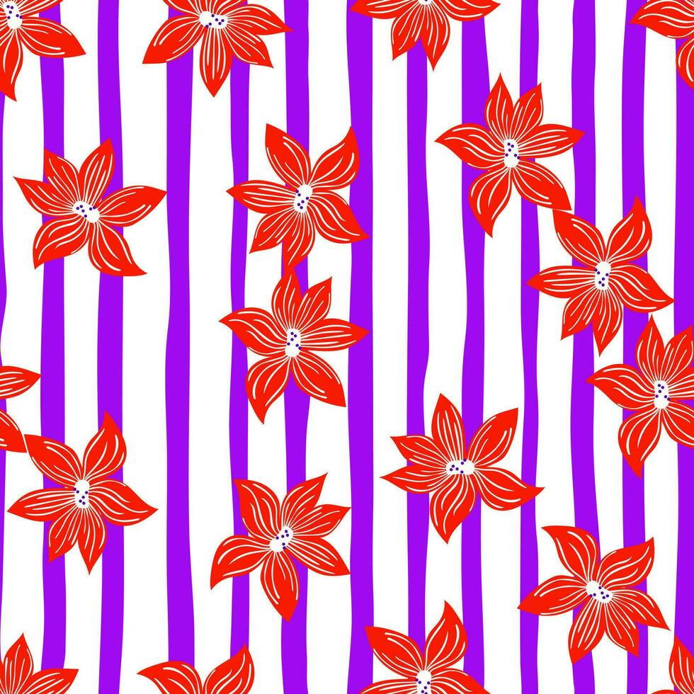 schattig gestileerde knop bloemen achtergrond. abstract bloem naadloos patroon in gemakkelijk stijl. vector