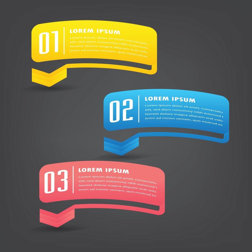 moderne tekstvak sjabloon banner infographics vector