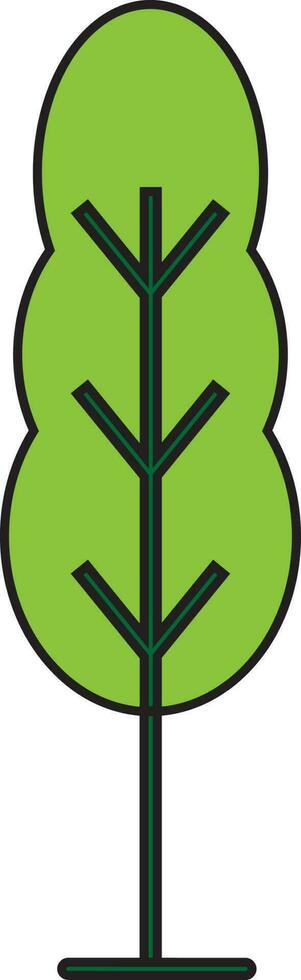 illustratie van groen boom in vlak stijl. vector