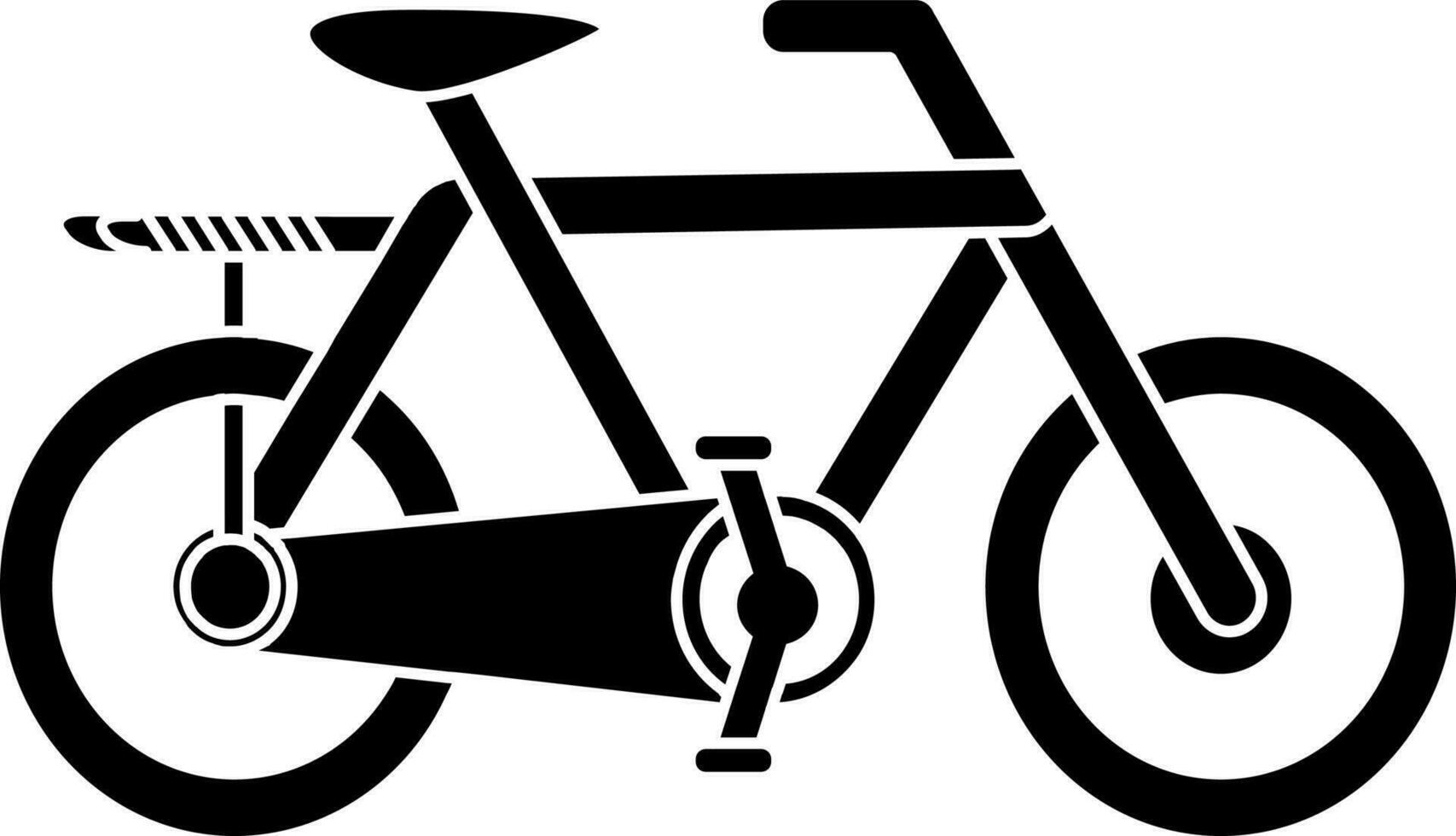 geïsoleerd zwart fiets Aan wit achtergrond. vector