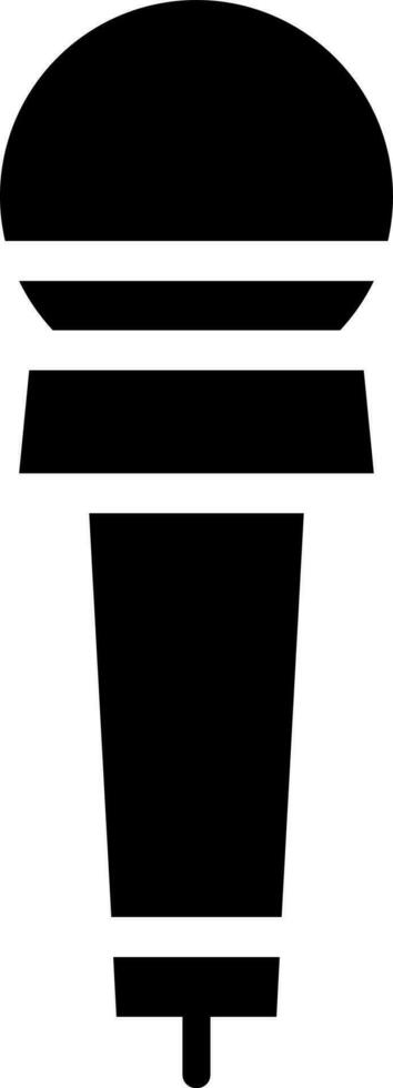 vector illustratie van microfoon glyph icoon.