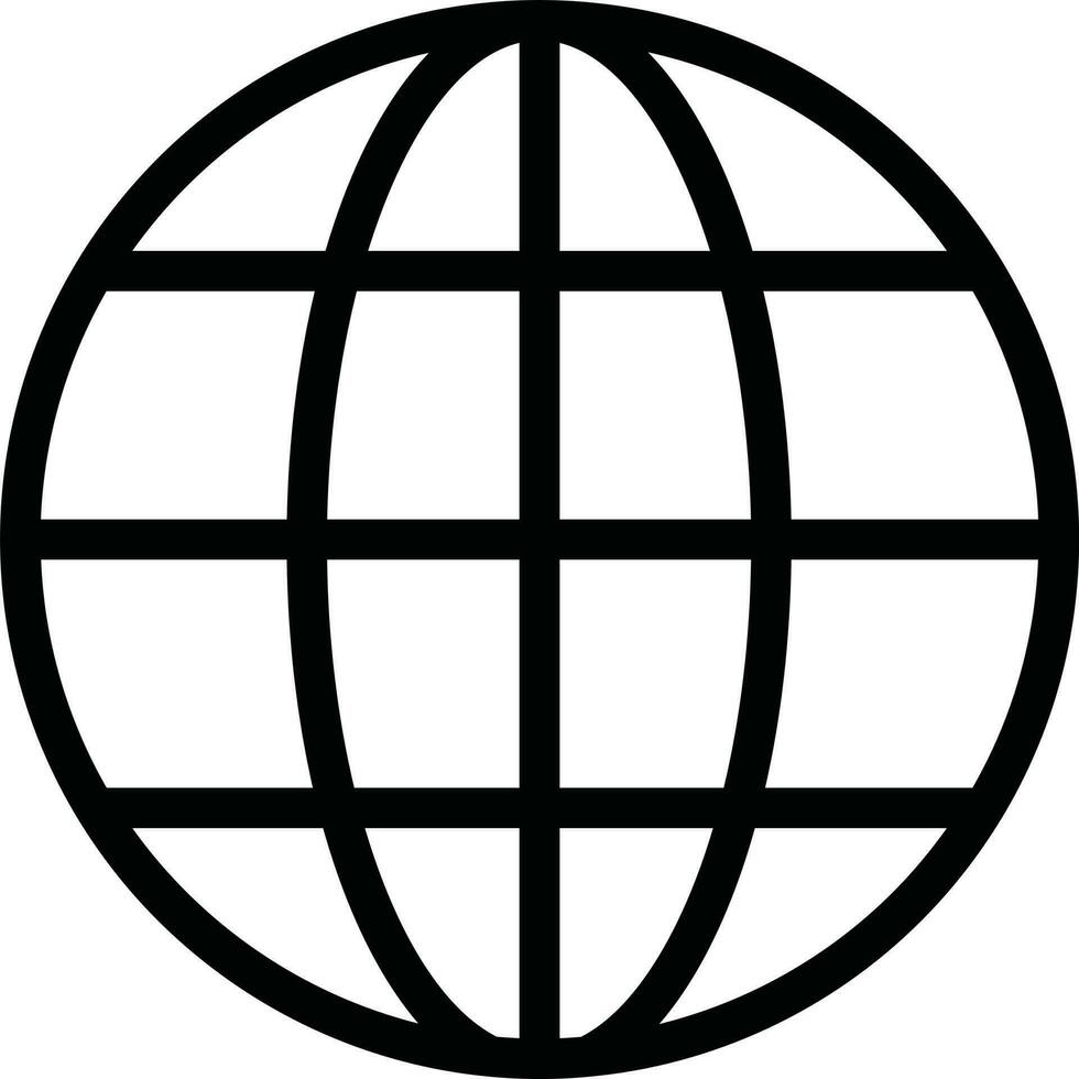 wereldwijd wereldbol icoon in dun lijn kunst. vector