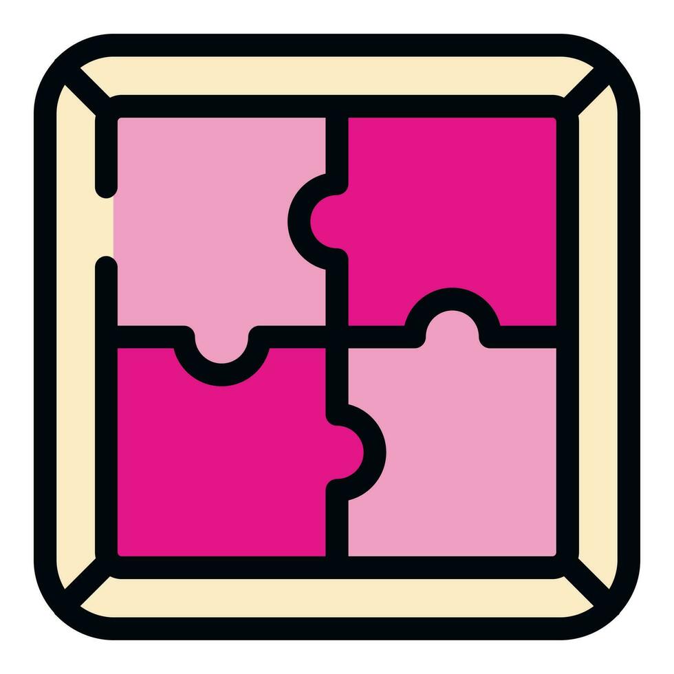 brainstorming puzzel icoon vector vlak