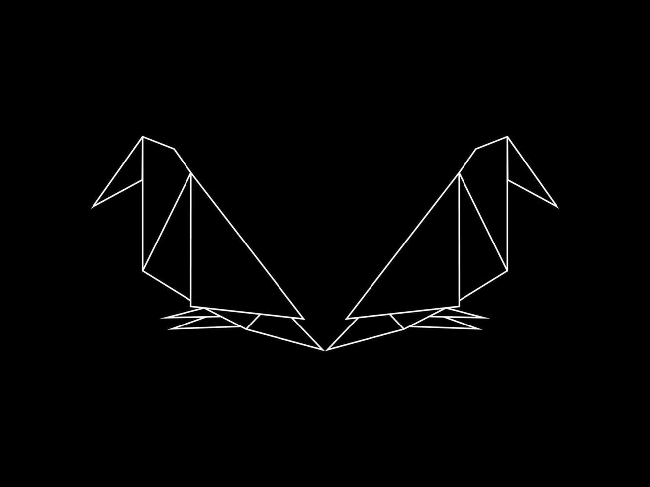 paar- van de vogel veelhoekige illustratie voor logo of grafisch ontwerp element. vector illustratie