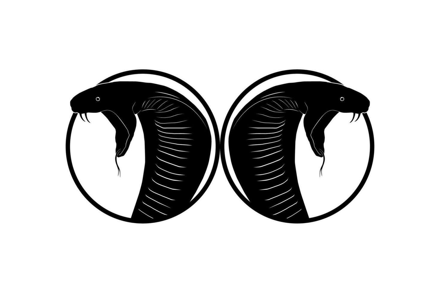 cobra hoofd voor logo type door B... vector