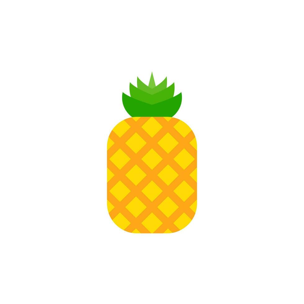 ananas vlak ontwerp vector illustratie. tropisch fruit. symbool van voedsel, zoet, exotisch en zomer, vitamine, gezond. natuur logo. vlak concept. ontwerp element vector illustratie