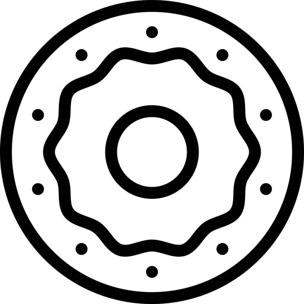 geïsoleerd donut icoon in lijn kunst. vector