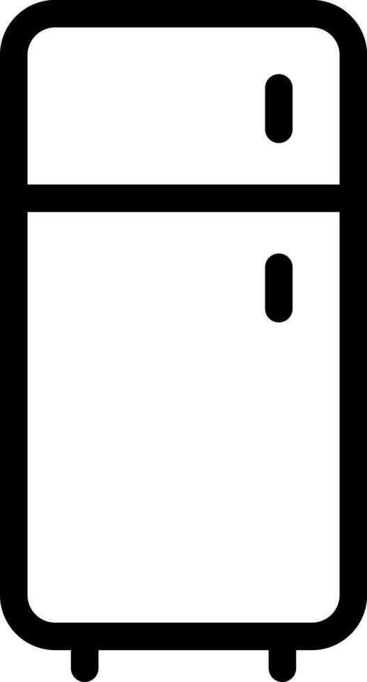 lijn kunst illustratie van koelkast icoon. vector