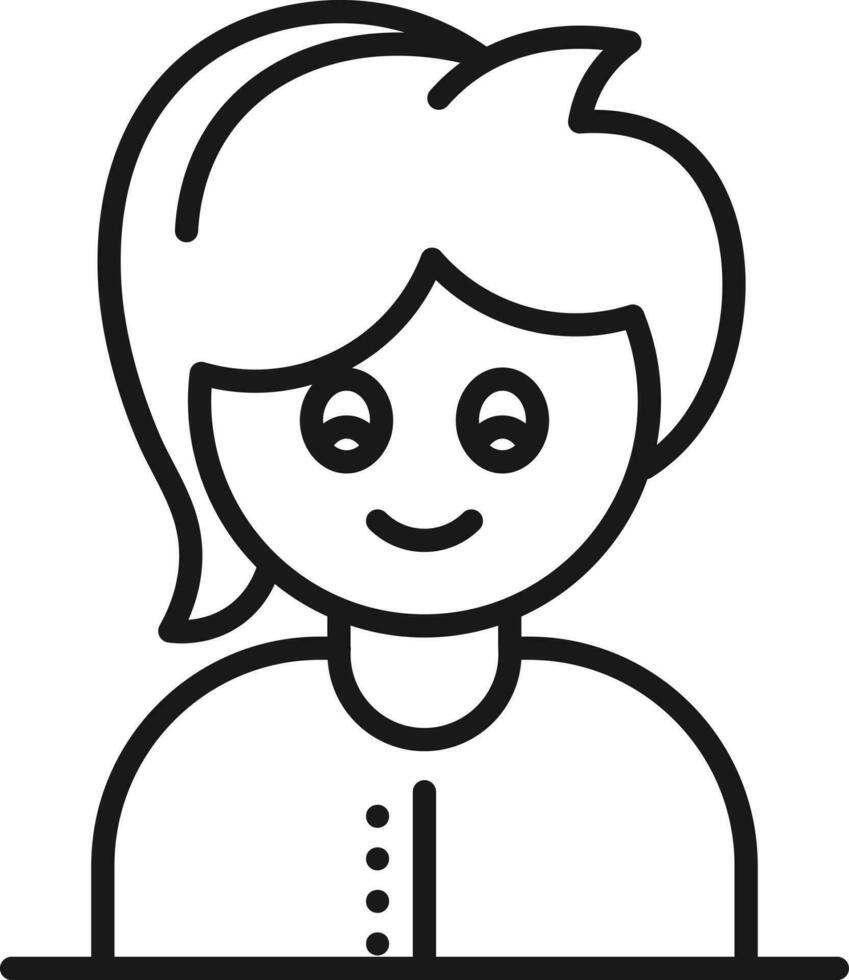 vector illustratie van meisje karakter.